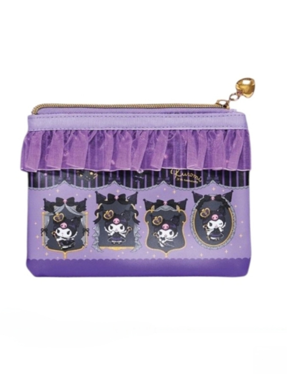 Sanrio Kuromi Faux Leather 20th Anniversary Purple Pouch